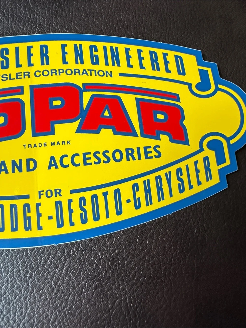 Mopar Parts and Accessories Sticker Decal (Plymouth, Dodge, Desoto, Chrysler)